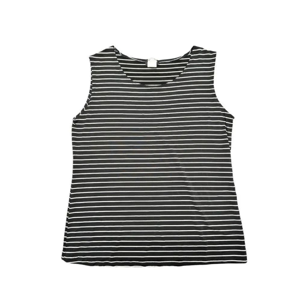 Comfy Blouse Sleeveless Plus Size Striped Tank Women's Small